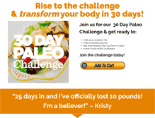 Tablet Screenshot of 30daypaleochallenge.com